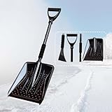 Hmfmdy Schneeschaufel, Schneeschieber mit ergonomischem Griff, leichtes...