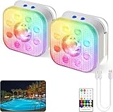 HL Unterwasser Licht mit Fernbedienung,RGB LED Schwimmende Poolbeleuchtung,...