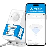Meross Matter Präsenzmelder, Smart Anwesenheitssensor mit Kabel, WLAN...