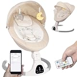 Babywippe Elektrisch, 0–6 Monate, max. 9 kg (Beige)