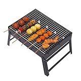 Tragbarer Holzkohlegrill aus Edelstahl – Kompakter BBQ Campinggrill mit...