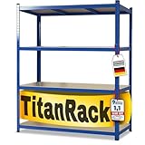 KARAT Schwerlastregal 177x160x60 cm blau – Weitspannregal Metall,...