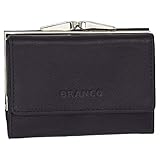 Leder Damen Geldbörse Portemonnaie Geldbeutel Bügelbörse mit Knipser 210...