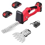 Heckenschere Elektrisch 21V Rasenschere Akku: Grasschere Akku 2000mAh *2,...