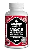 Maca Kapseln hochdosiert 5000mg + L-Arginin + VITAL Formel B6, B12, OPC,...