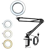 YGiTK LED Lupenleuchte Lupenlampe mit Schwenkarm 8X, Lupe mit Licht,...