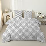phonxia Karo Bettdecke 240x220 cm - Retro Bettdecke 220x240 4 Jahreszeiten...