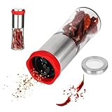 PYserne Chilimühle, Chili Mühle aus Edelstah Glas Chilischneider Chili...