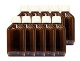 10 x 250ml Braunglasflasche mit PP28st Apothekerflaschen Braunglas...