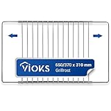 VIOKS Grillrost Edelstahl & Rost für Backofen Gitterrost 370/650x310mm /...