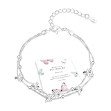 XOEMEL Armband Silber für Damen Schmetterlinge Armband Silber 925 Damen...