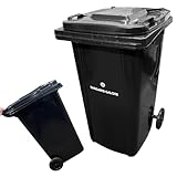 Schwarze Mülltonne, 240 l, für den Außenbereich, Haushalt, Gewerbe,...