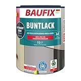 Baufix Buntlack anthrazit, seidenmatt, 1 Liter, Lackfarbe,...