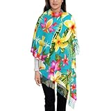 GaxfjRu Pashmina-Schal, Sommer-Stil, hawaiianischer Druck, Kaschmir, Stola,...