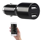 Lescars GPS Fahrtenbuch: Kfz-Fahrtenbuch-Adapter & USB-Ladegerät,...
