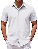 COOFANDY Hemd Herren Kurzarm Sommerhemd Kurzarmhemd Herrenhemd Button Down...