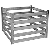 Komposter Metall verzinkt 93 x 93 x 70cm / 550 Liter | Gartenkomposter...