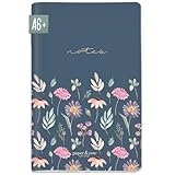 paper&you® Notizheft A6+ dotted 'Flying Flowers' mit 64 Seiten, Notizbuch...