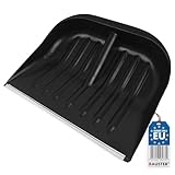 BAUSTER® Schneeschaufel 38x47,5 cm Aluminiumkant, Kunststoff Blatt...