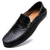 Unitysow Mokassins Slipper Herren Leder Slip On Fahren Schuhe Leicht Weich...