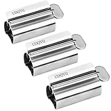 UDQYQ Tubenquetscher Tubenpresse,3-er Pack Zahnpasta Squeezer Edelstahl...