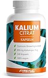 Kalium Kapseln 240x - optimal hochdosiert: 2240 mg Kaliumcitrat pro Tag,...