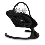 MoMi KENANI ONYX Babywippe für Babys bis 9 kg, mit LED-Display,...