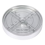 IWOWHERO Runde Edelstahl Wasserwaage Präzise Horizontale Blasenmessung...