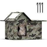 SELBATON Katzenhaus Für Draußen Winterfest, Haus für verwilderte Katzen...