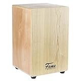 Fame Beginner Cajon, Einsteiger Cajon aus 7-lagigem Sperrholz, Drum Box mit...