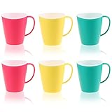 com-four® 6x Kaffeetasse mit Henkel - Becherset Mehrweg Trinkbecher aus...