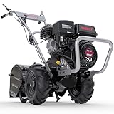 ONBEST Gartenfräse Benzin – mit 48 cm Arbeitsbreite – 4-Takt Motor –...