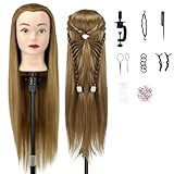 Aofadaning Trainingsköpfe 100% von dem Hochtemperaturfaser Haar 28zoll...