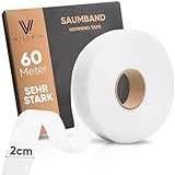 Villkin Saumband 60m Länge und 20mm Breite – Bügelband zum Aufbügeln...