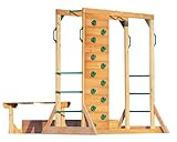 DOLPHIN PLAYGROUND T Klettergerüst Outdoor aus Holz mit Affenschaukel,...