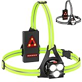 Husgw Lauflicht,Sport Lauflampe Joggen, USB wiederaufladbare LED brustlampe...