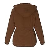 N / C Damen Baumwoll-gepolsterte Jacke Vlies Mittellanger Abnehmbarer...