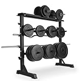 Physionics® Hantelablage - Ø 25 mm, max. 300kg, 3 Ebenen, Grau/Schwarz,...