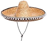 Brandsseller Sombrero Mexikohut ca. 55 cm Strohhut Partyhut Sonnenhut...