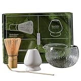 Matcha Whisk Set 4pcs/Set einschließlich Matcha Whisk und Bowl, Halter und...