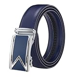 Herren Gürtel Leder Soft mit Automatik Ratschengürtel,Mode Ledergürtel...
