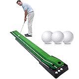 Golftrainermatte mit Autorückkehr und Ballsteller von Signstek für den...