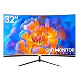 Gawfolk 32 Zoll QHD Curved Monitor 75Hz, 1440P Home Office Business PC...