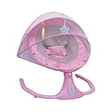 Babywippe, Klappbar Elektrische Babyschaukel mit Fernbedienung, 4...