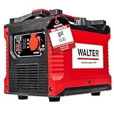 Walter Inverter Stromerzeuger 1000W, Benzin Notstromaggregat, ideal für...