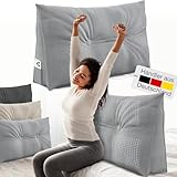 ELONEO Rückenkissen 90 cm breit, Keilkissen für Bett und Sofa geeignet,...