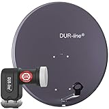 DUR-line MDA 80 Anthrazit - Digiatale 2 Teilnehmer Satellitenschüssel...
