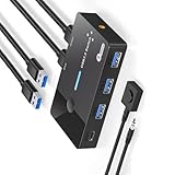 USB KVM Umschalter 2 Computer Teilen Sich 4 USB3.0-Umschalter Für PC...