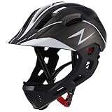 DAGLLGEW Kinder-Integralhelm, stoßfest, mit Rücklicht, atmungsaktiv, mit...