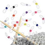 Maschenmarkierer 40 Stück Maschenstopper Farbe Stricknadeln Gummi...